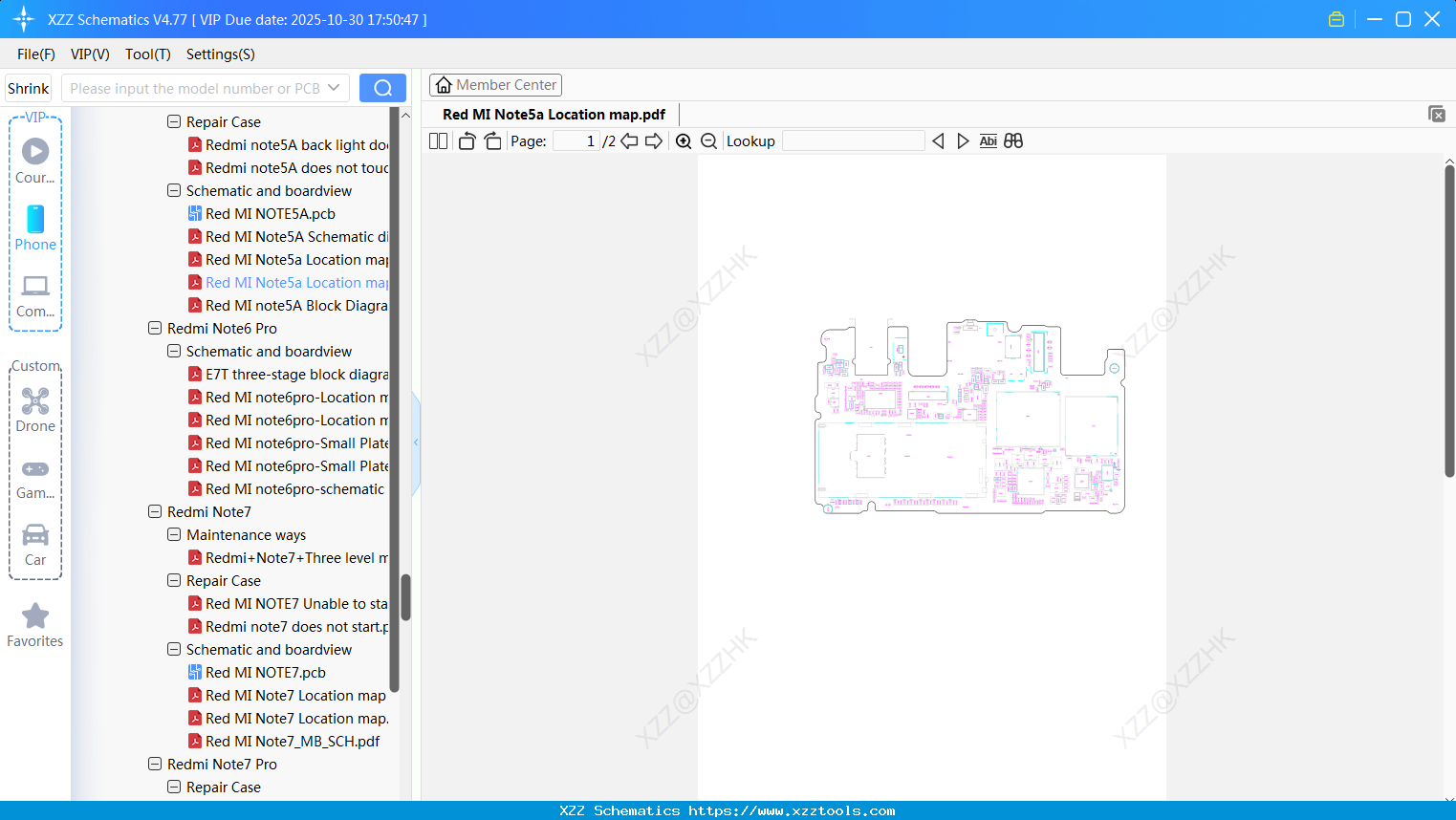 Xiaomi Redmi Note5a Location Map